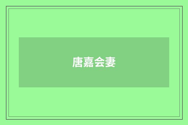 唐嘉会妻