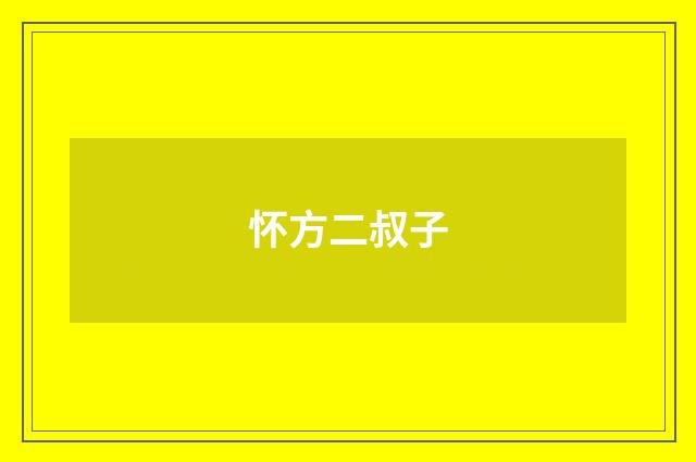 怀方二叔子
