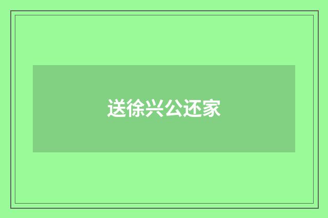 送徐兴公还家