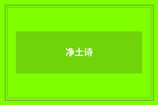 净土诗