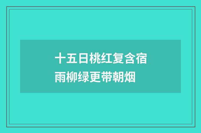 十五日桃红复含宿雨柳绿更带朝烟