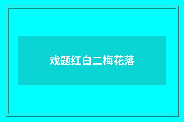 戏题红白二梅花落