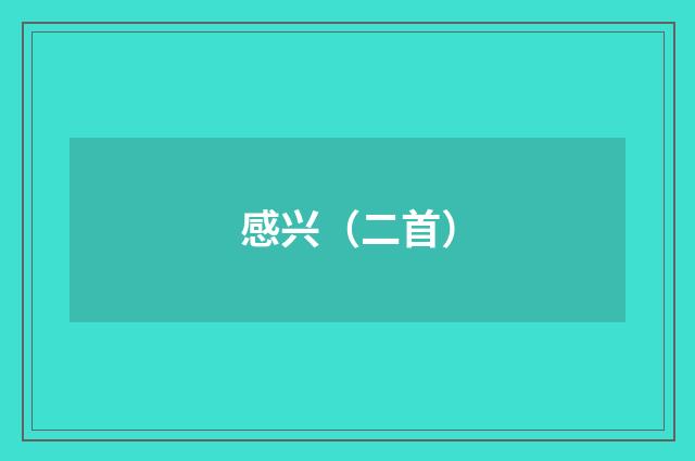 感兴（二首）