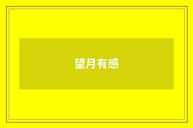 望月有感