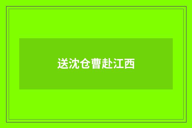 送沈仓曹赴江西
