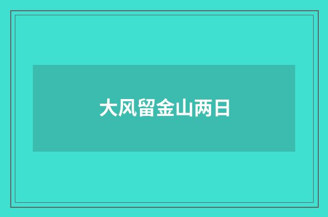 大风留金山两日