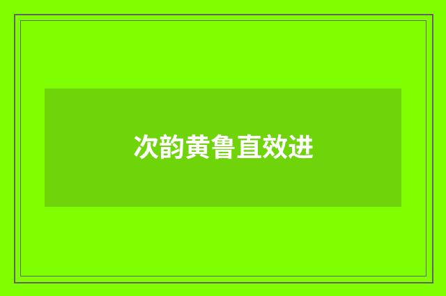 次韵黄鲁直效进