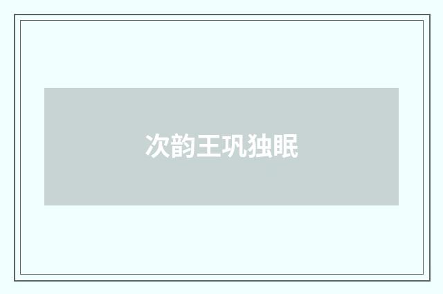 次韵王巩独眠