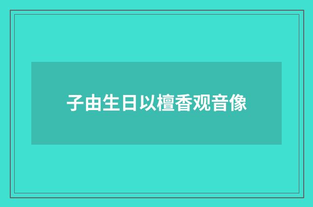 子由生日以檀香观音像
