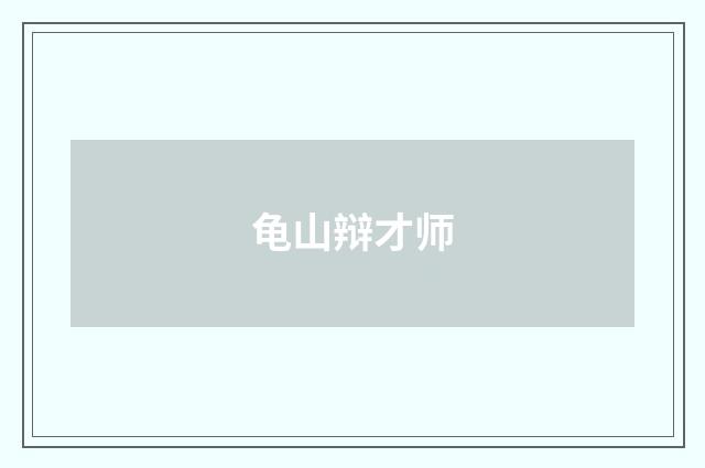龟山辩才师