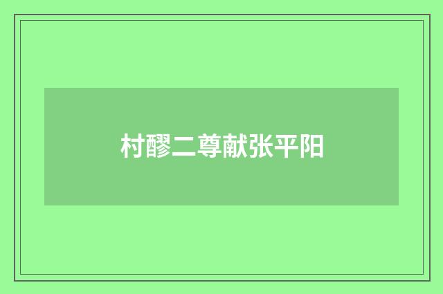 村醪二尊献张平阳