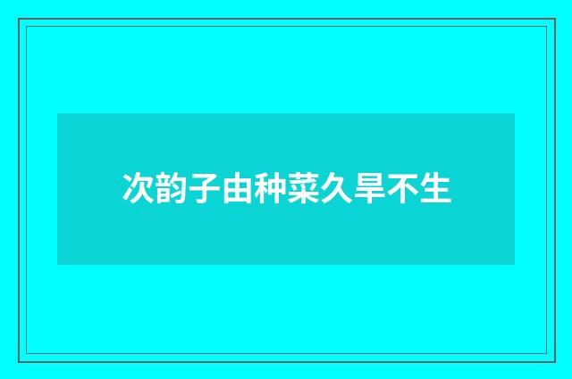 次韵子由种菜久旱不生