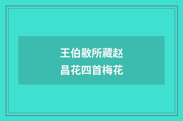 王伯敭所藏赵昌花四首梅花