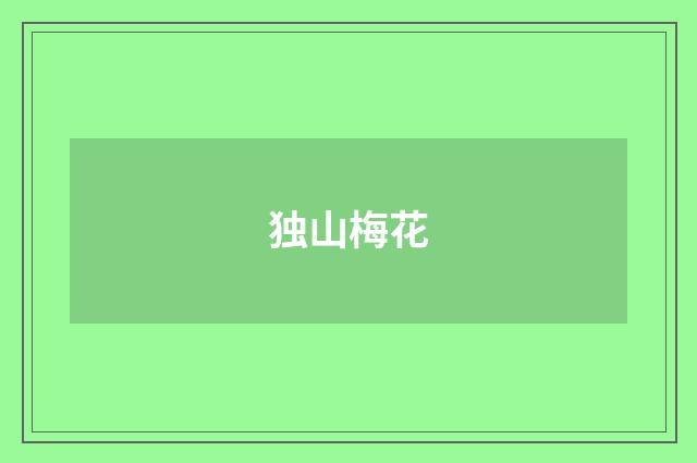 独山梅花