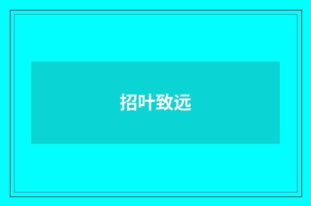 招叶致远