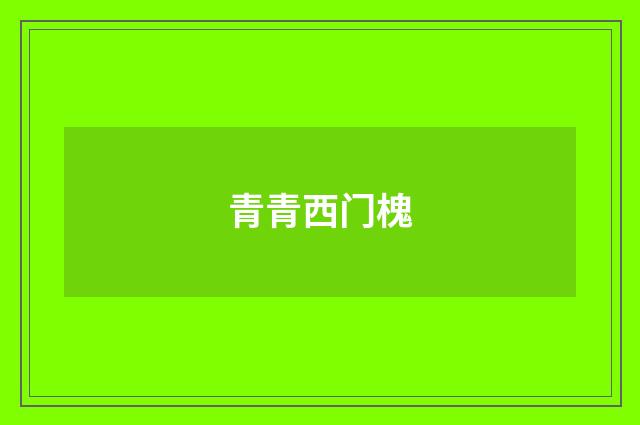 青青西门槐