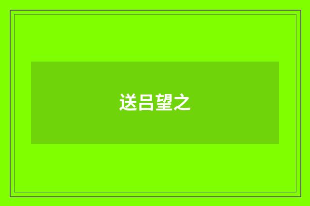送吕望之