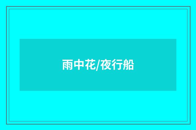 雨中花/夜行船