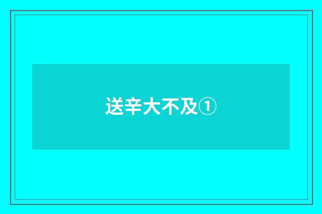 送辛大不及①