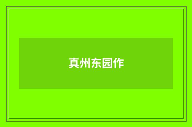 真州东园作