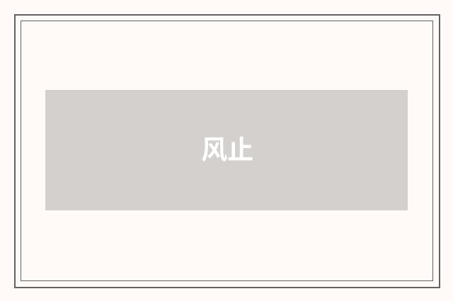 风止