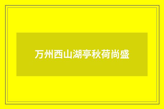 万州西山湖亭秋荷尚盛