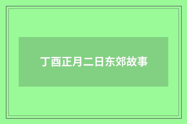 丁酉正月二日东郊故事