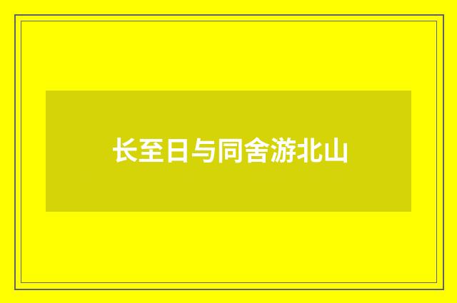 长至日与同舍游北山