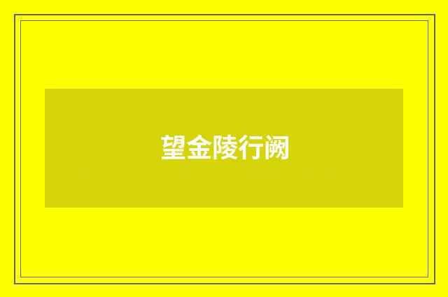 望金陵行阙