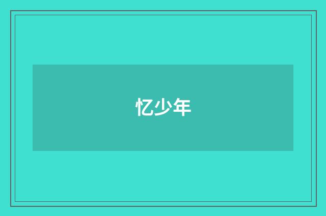 忆少年