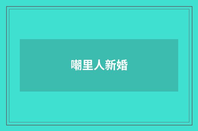 嘲里人新婚