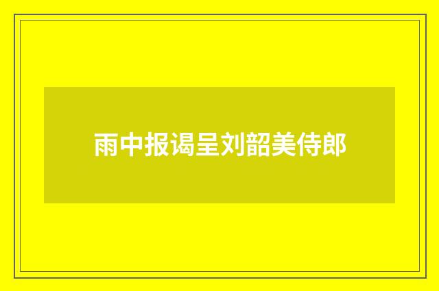 雨中报谒呈刘韶美侍郎