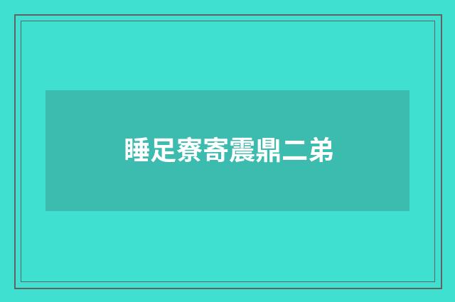 睡足寮寄震鼎二弟