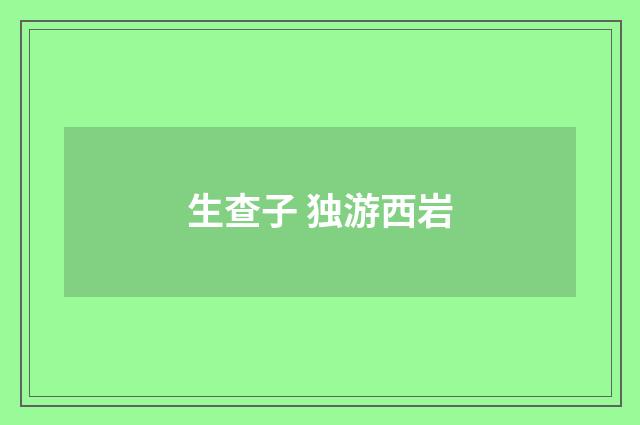 生查子 独游西岩