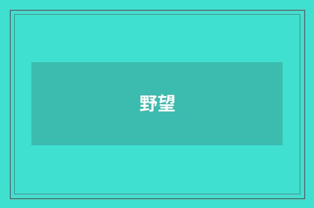 野望