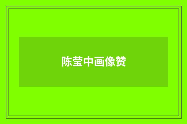 陈莹中画像赞