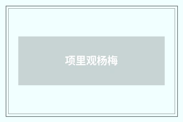 项里观杨梅