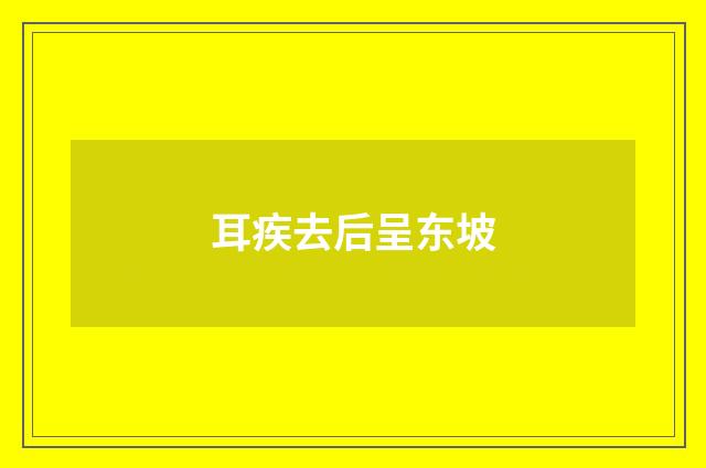 耳疾去后呈东坡