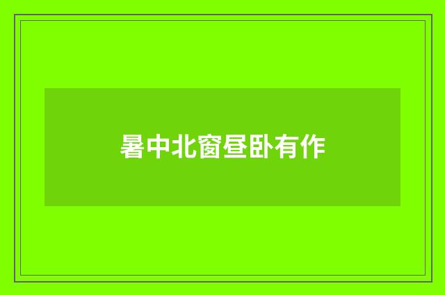 暑中北窗昼卧有作