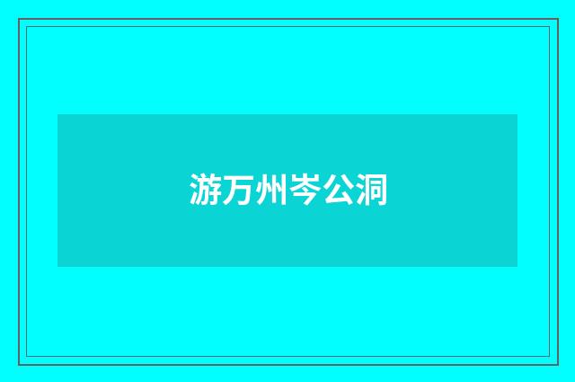游万州岑公洞