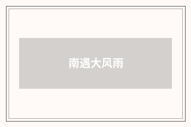 南遇大风雨