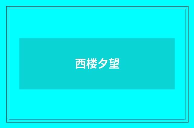 西楼夕望