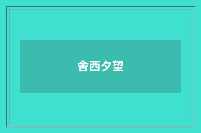 舍西夕望