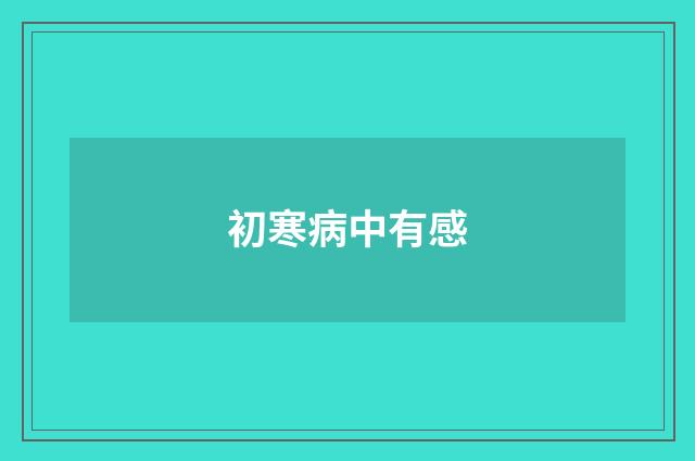 初寒病中有感