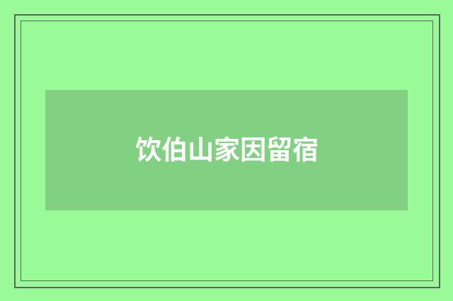 饮伯山家因留宿