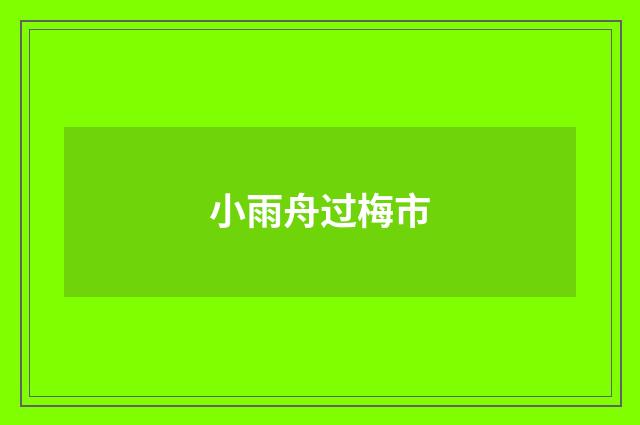 小雨舟过梅市