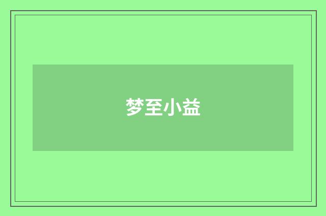 梦至小益