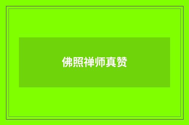 佛照禅师真赞