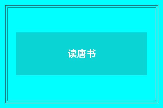 读唐书