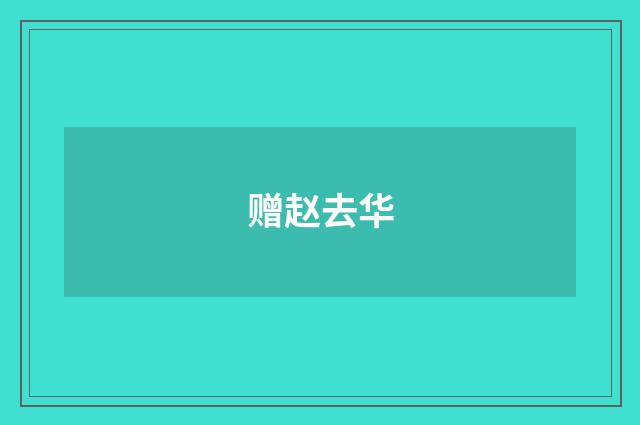赠赵去华